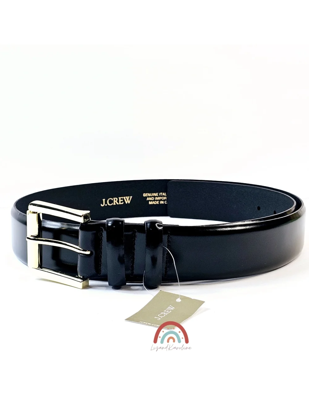 New! J. Crew Wide Belt in Spazzolato Leather XL - Picture 5 of 12